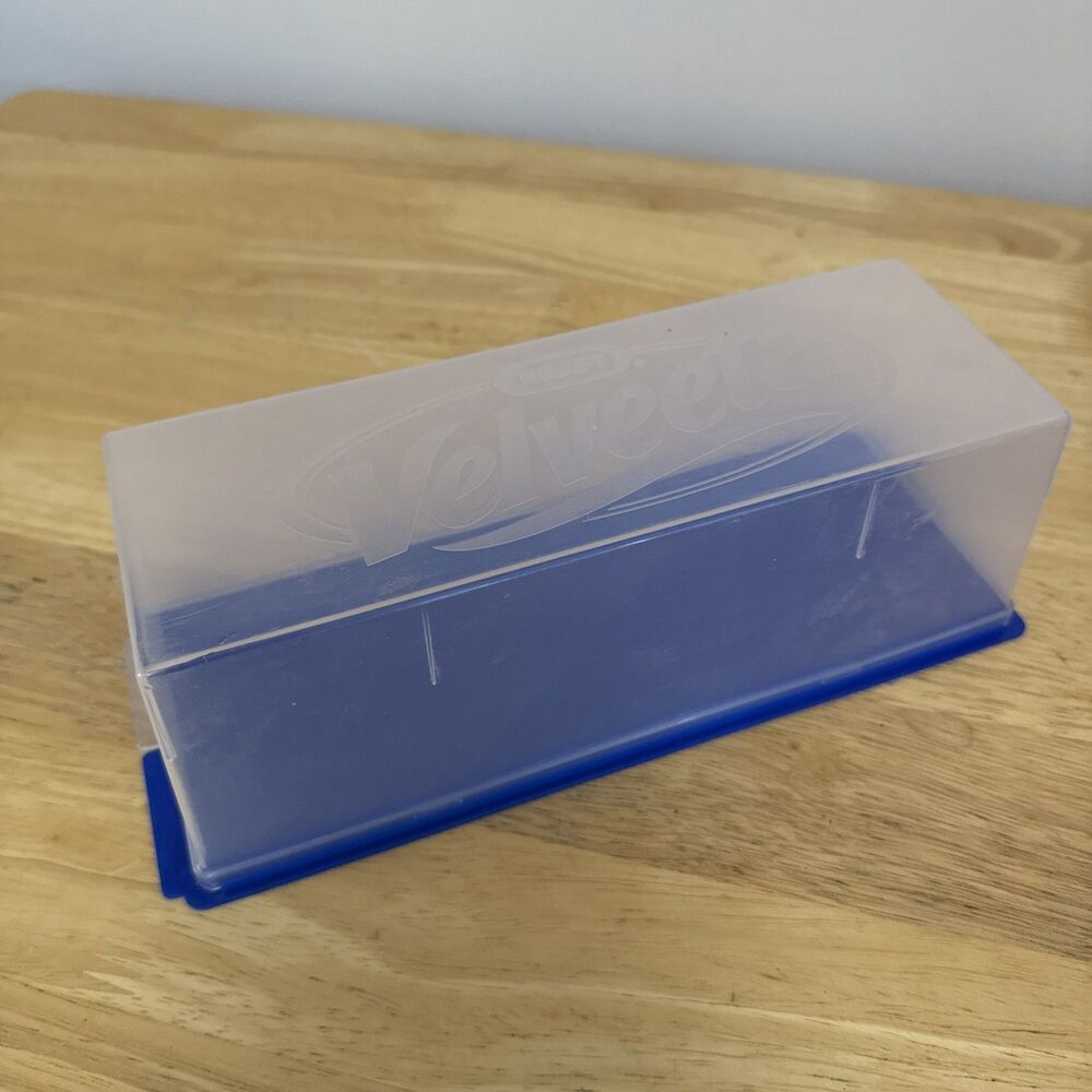 Kraft Velveeta Cheese Keeper Container Vintage Plastic Blue